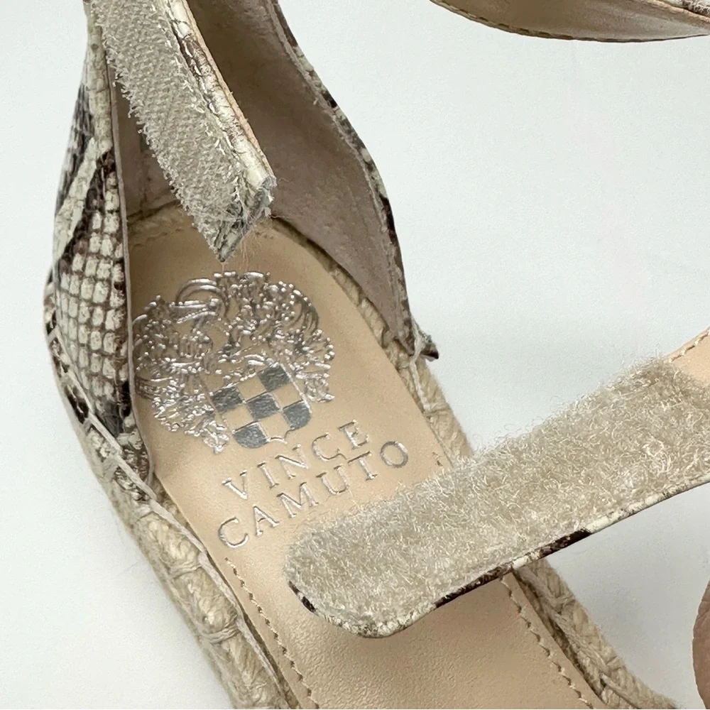 NEW Vince Camuto Jesla Espadrille Sandals Open Round Toe Wedge Size 6 W Wide